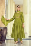 Gulmohar By Ossm Mal Chanderi Kurti With Bottom Dupatta Suppliers In India